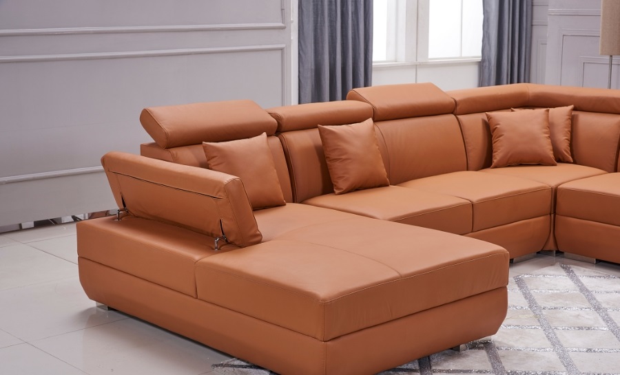 Gwen - U - Leather Sofa Lounge Set